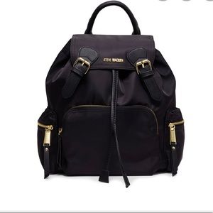 BRAND NEW NEVER USED STEVE MADDEN BLACK BACKPACK